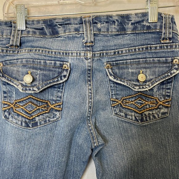 Aéropostale Y2K Stretch Boot Jeans 3/4 Short - Picture 7 of 11